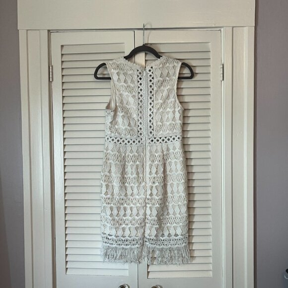 Lulus Kenna White Crochet Lace Sleeveless Bodycon Dress small - Picture 9 of 14